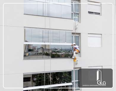 Pintura Fachada Predial Integrary Peppe em Sao Caetano Do Sul - Antes e Depois - GLG Construções