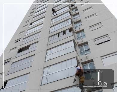 Pintura Fachada Predial Integrary Peppe em Sao Caetano Do Sul - Antes e Depois - GLG Construções