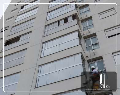 Pintura Fachada Predial Integrary Peppe em Sao Caetano Do Sul - Antes e Depois - GLG Construções